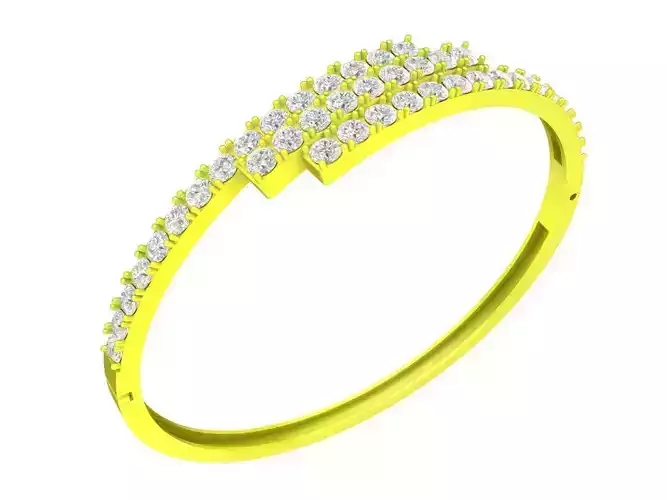 Luxury Diamond Bangle Bracelet 3D Print Model A5701