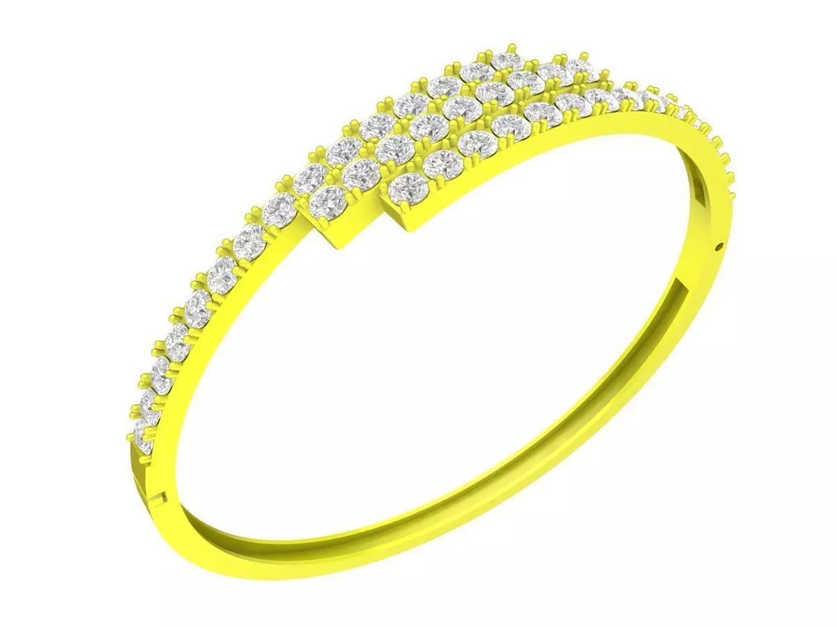 Luxury Diamond Bangle Bracelet 3D Print Model A5701 3D print model