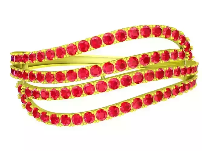 Diamond Bangle Bracelet 3D Print Model A5702