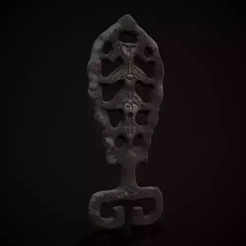 Viking Pendant Key  Low-poly 3D model