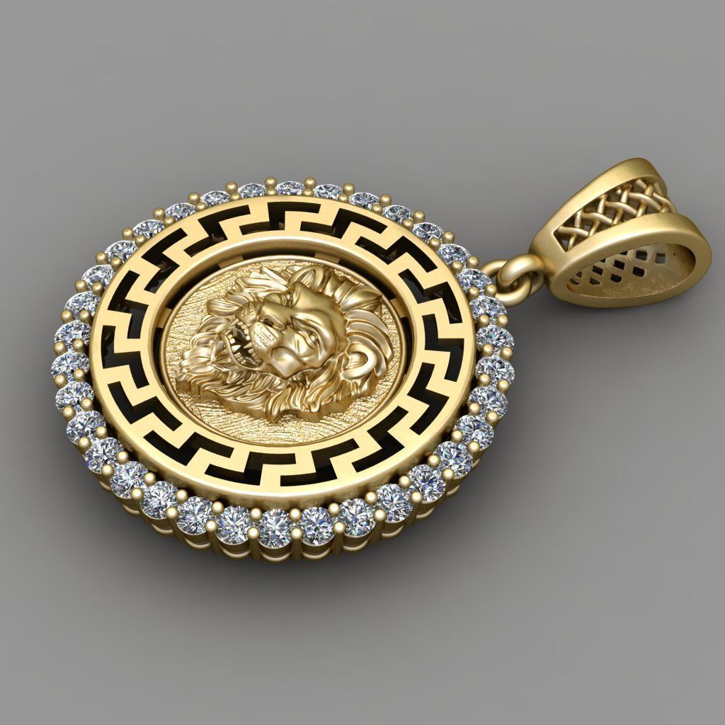 Angry Lion Pendant 3D Print Model  3D print model_3