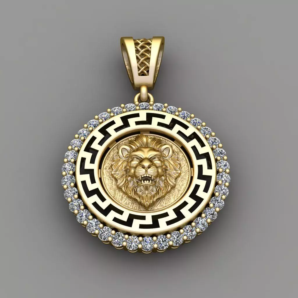 Angry Lion Pendant 3D Print Model  3D print model_0