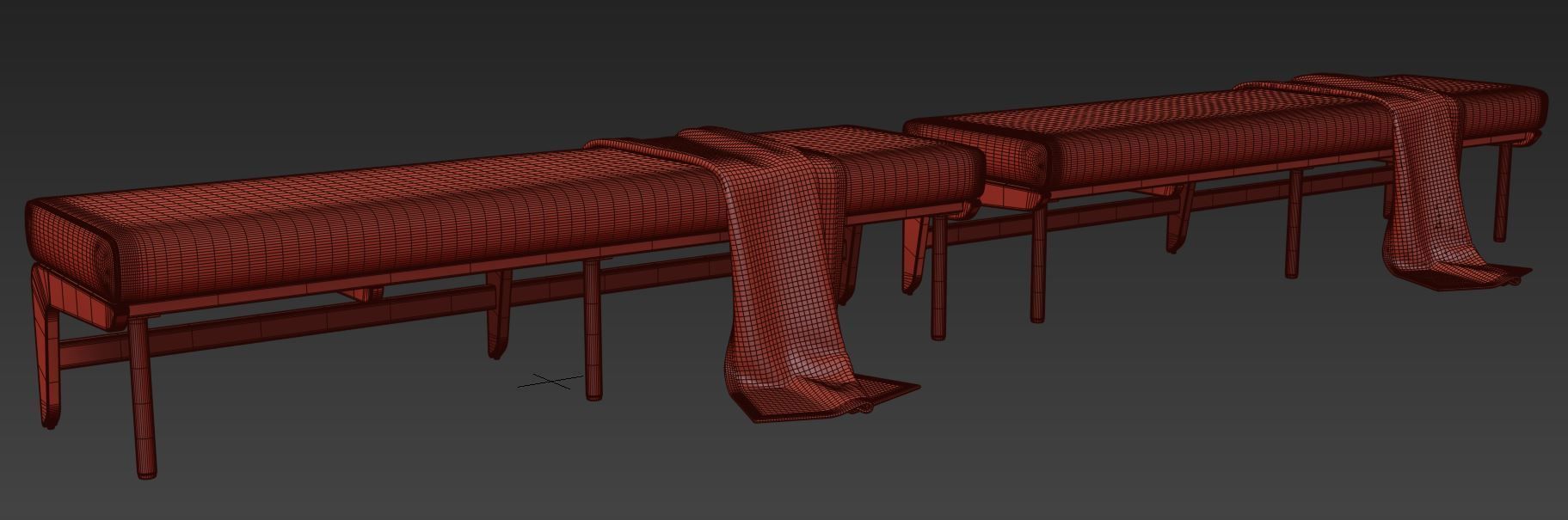 Kinney Teak Bench by Crate and Barrel 3D model_10