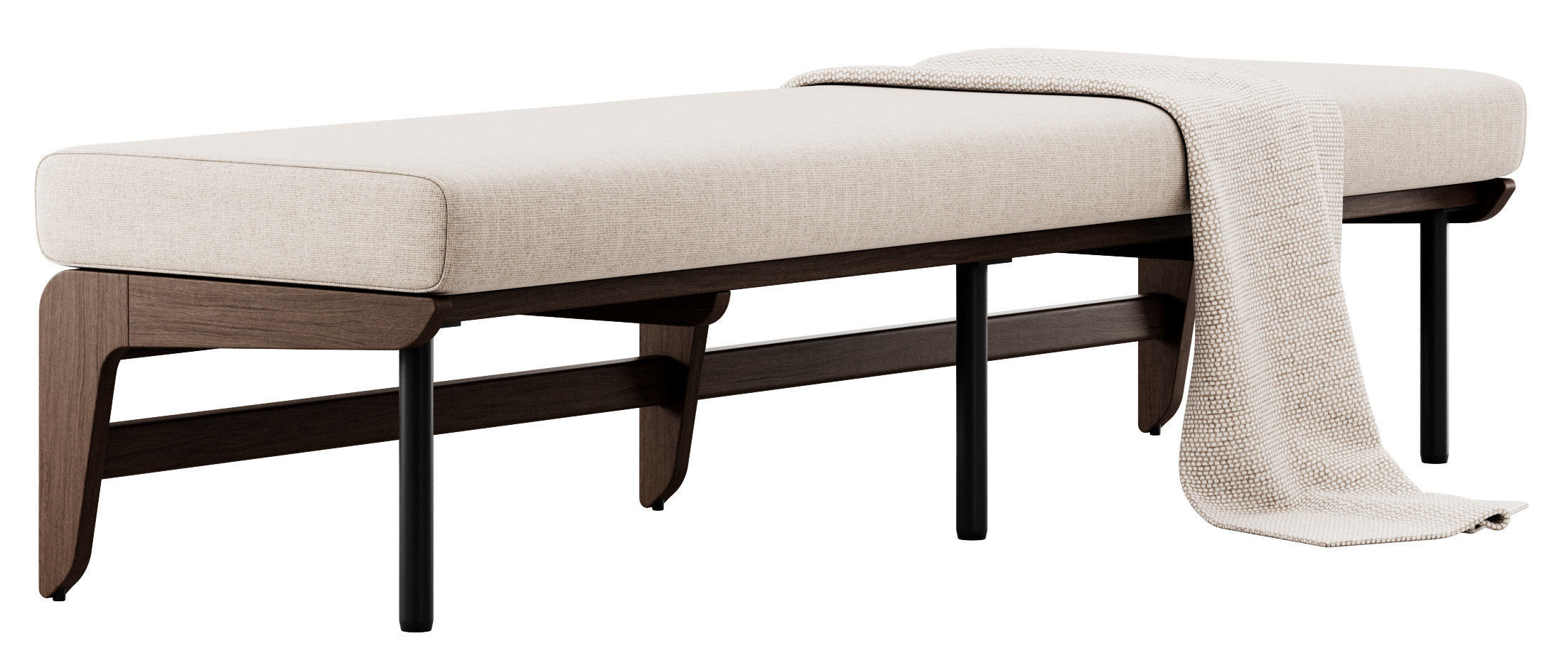 Kinney Teak Bench by Crate and Barrel 3D model_5