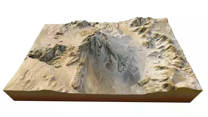 Socompa Volcano 3d model terrain 3D model