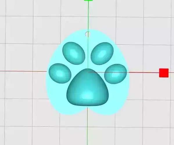 cat paw-shaped pendant