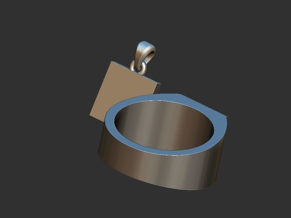 Compass Masonic Ring and Pendant 3D print model_4