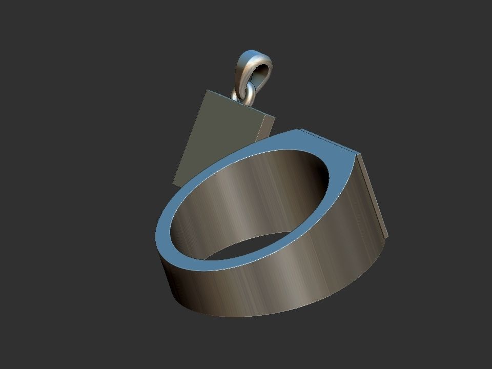 Masonic Eye of Providence Ring and Pendant 3D print model_4