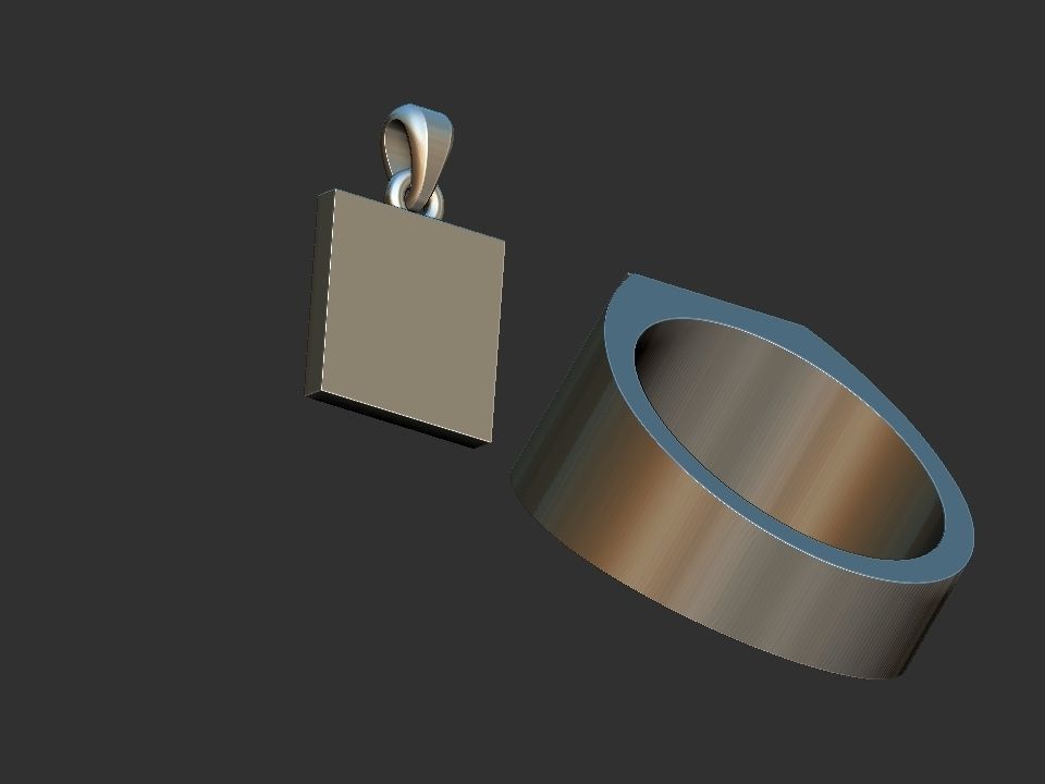 Masonic Eye of Providence Ring and Pendant 3D print model_5