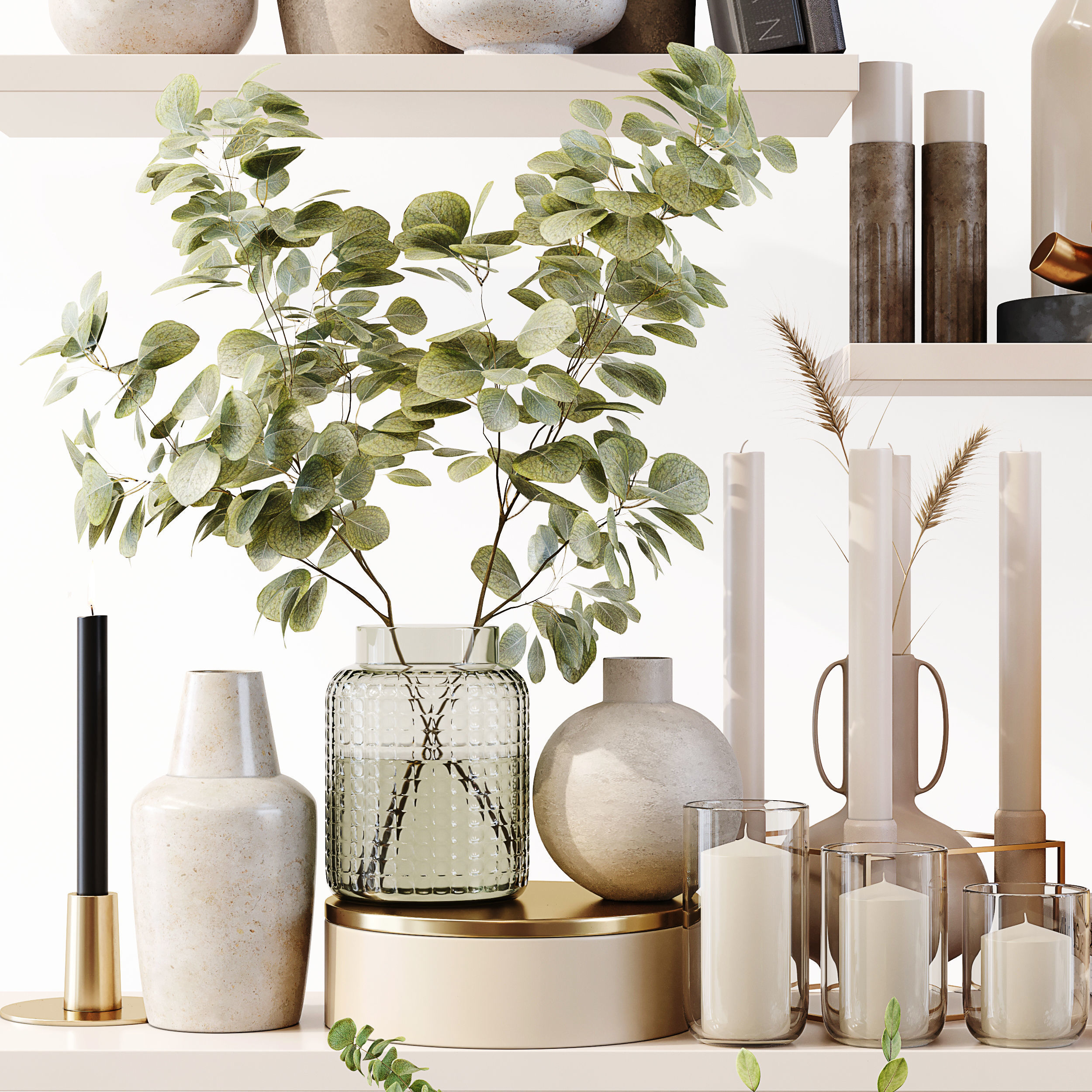 Decorative Set 179 Low-poly 3D model_9