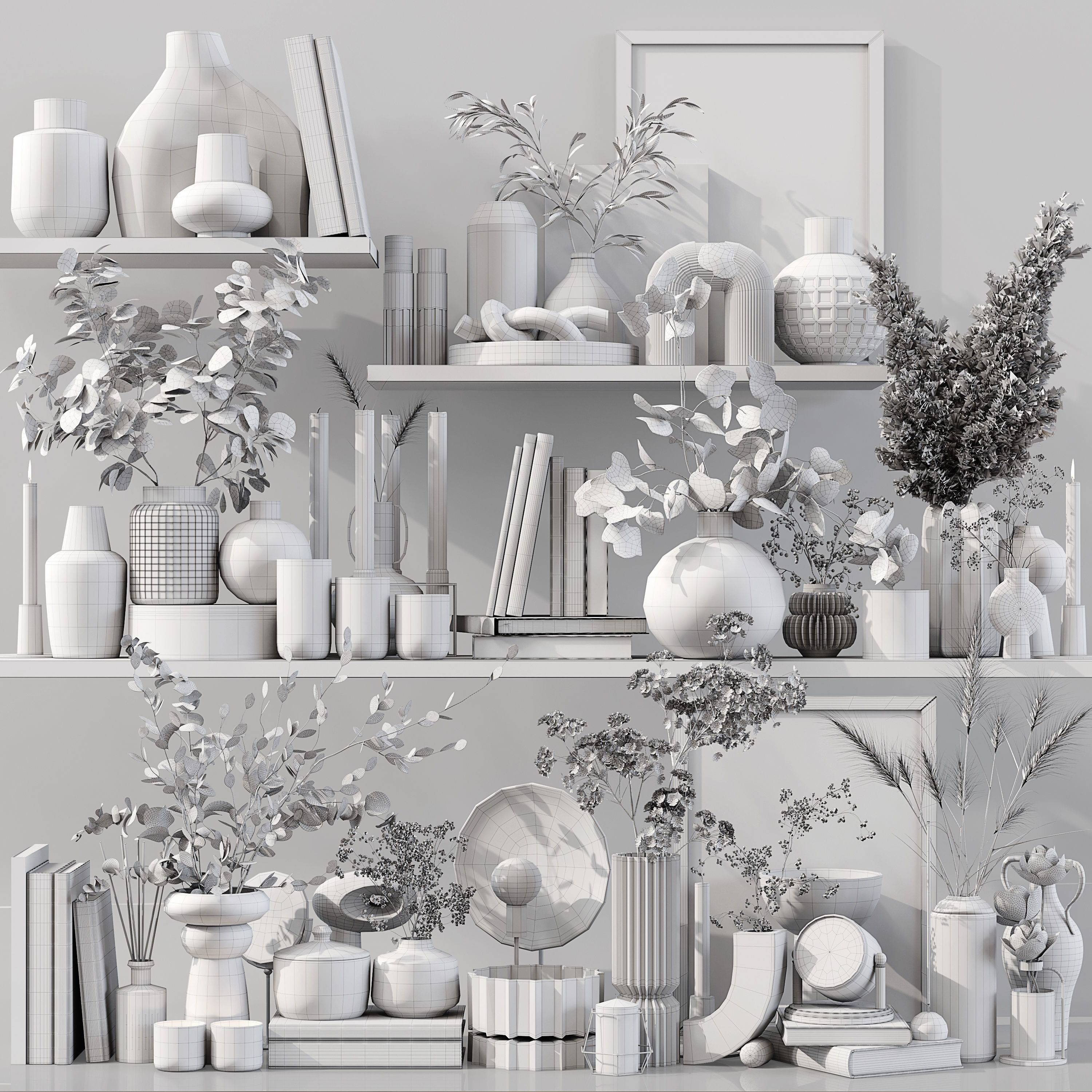 Decorative Set 179 Low-poly 3D model_12