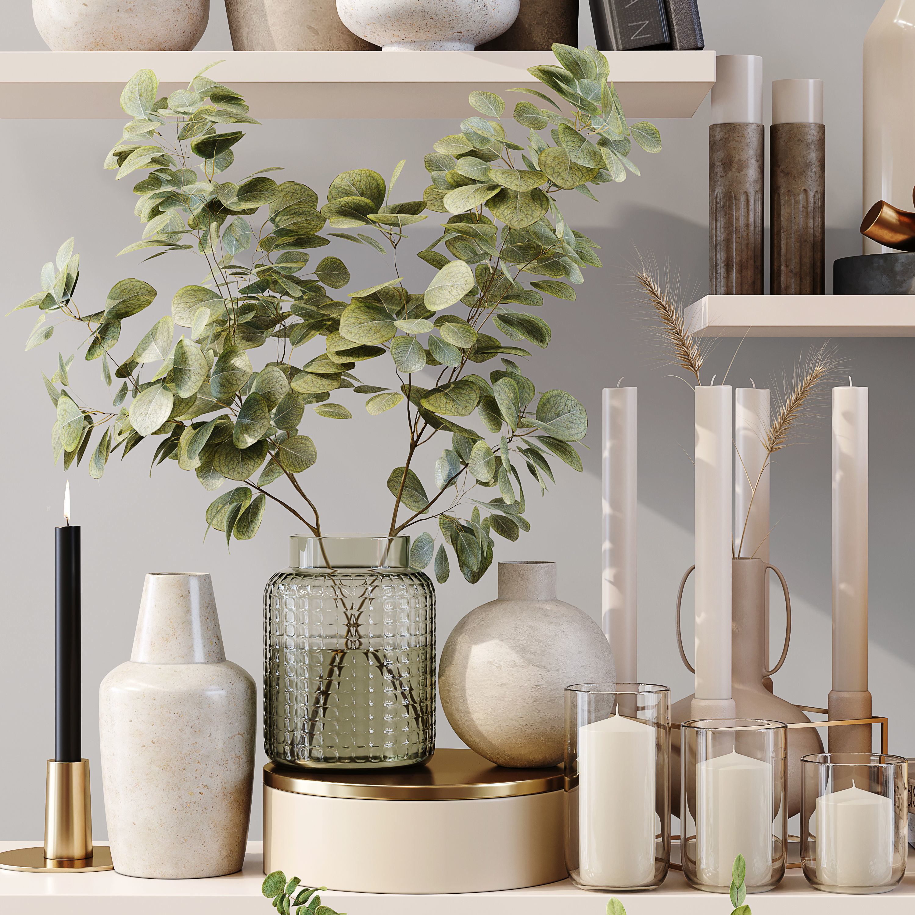 Decorative Set 179 Low-poly 3D model_8