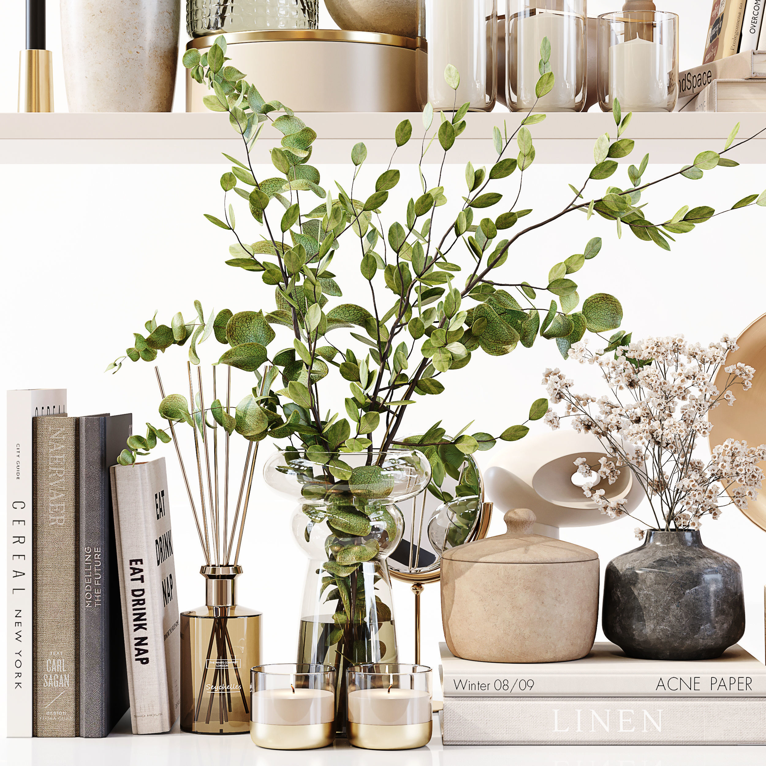 Decorative Set 179 Low-poly 3D model_7