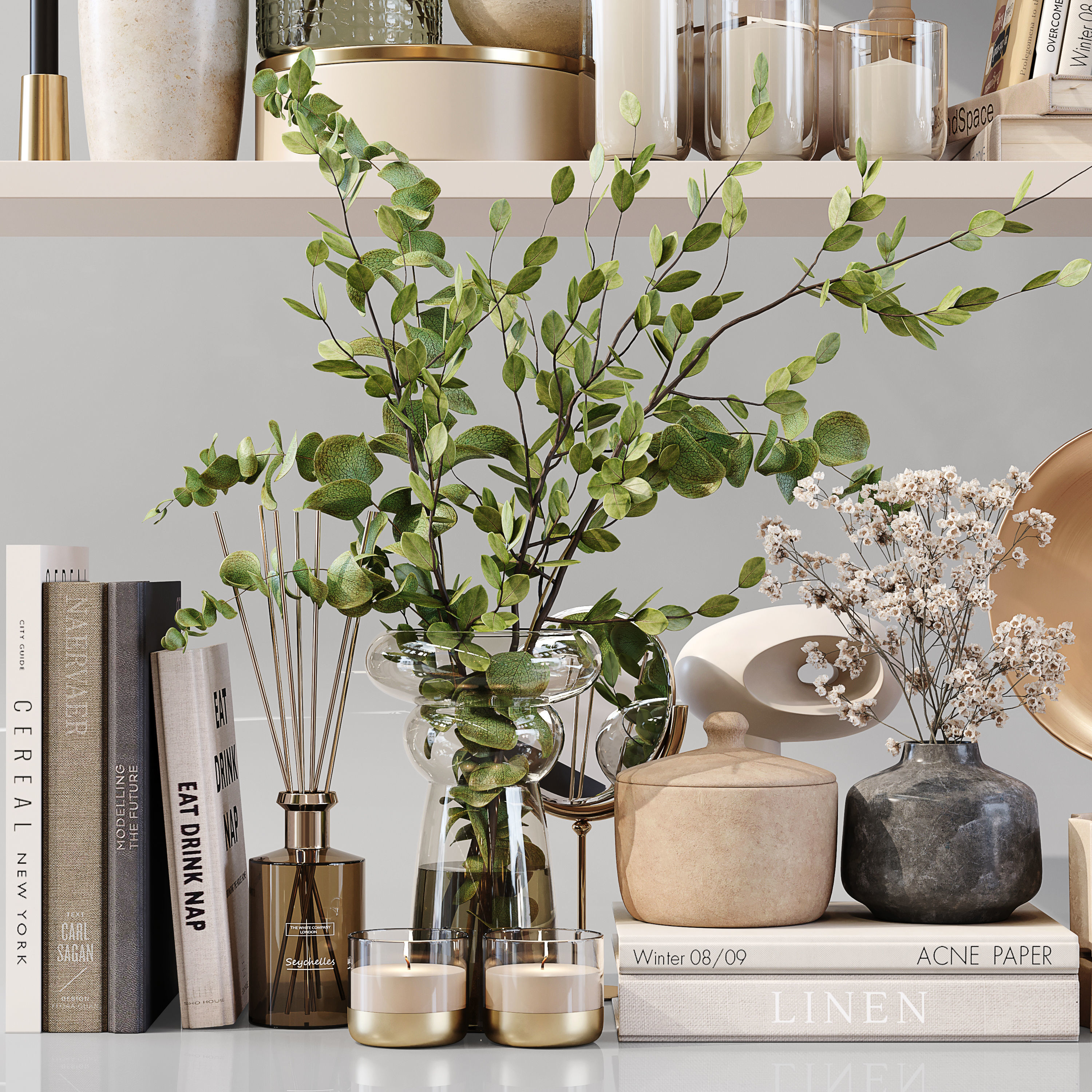 Decorative Set 179 Low-poly 3D model_6