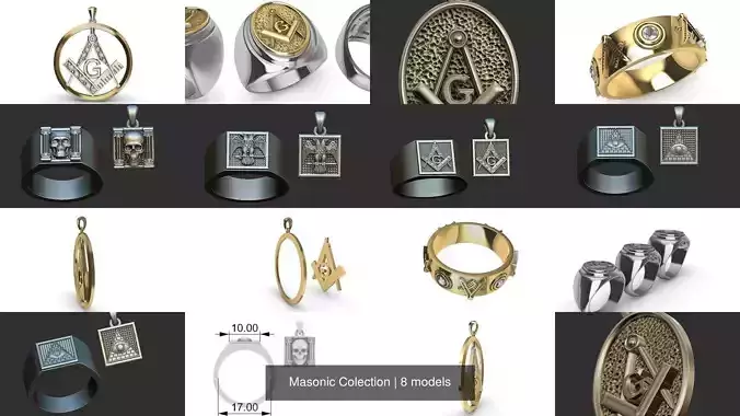 Masonic Colection 3D Model Collection