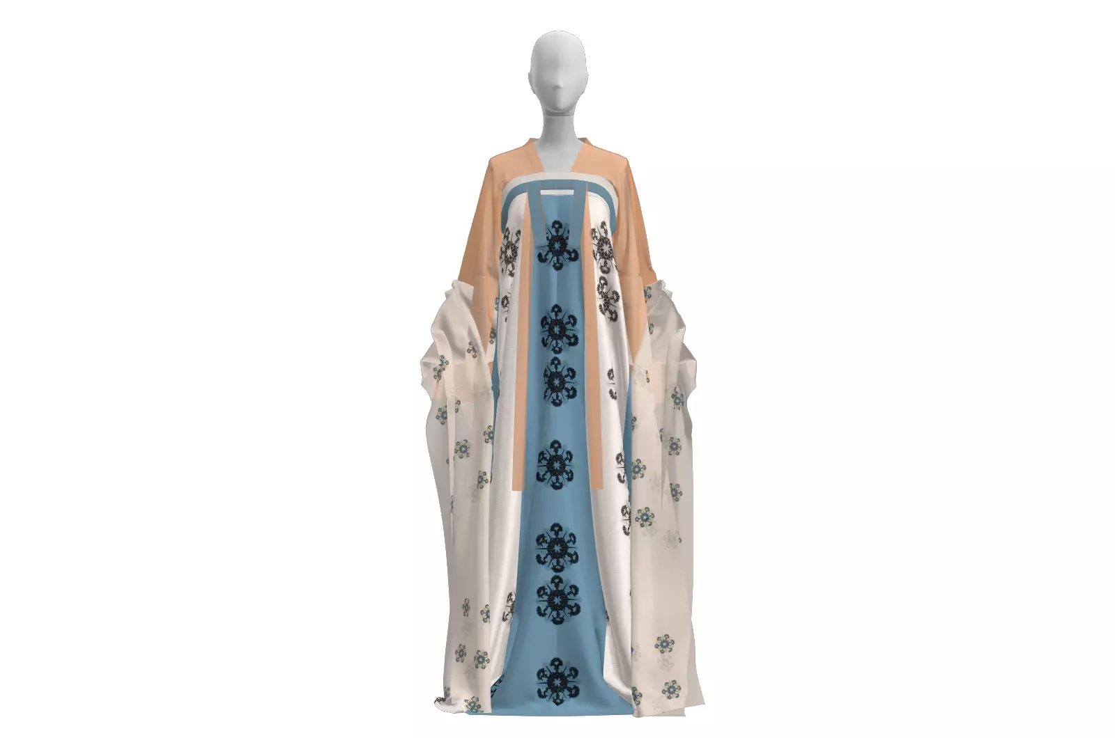 Chest-length Hanfu of Tang Dynasty Free 3D model