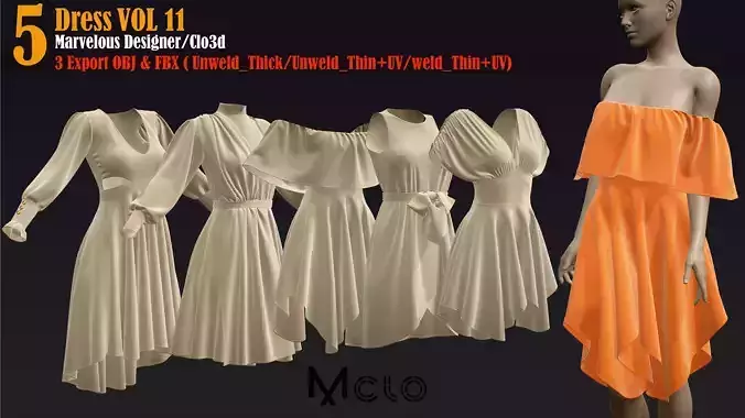 5 Dress VOL11 3D model