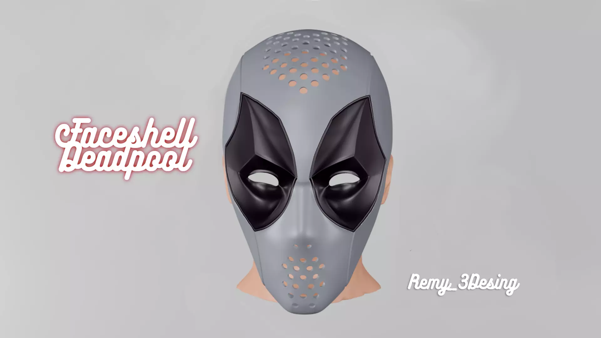 Faceshell Deadpool  3D print model_0