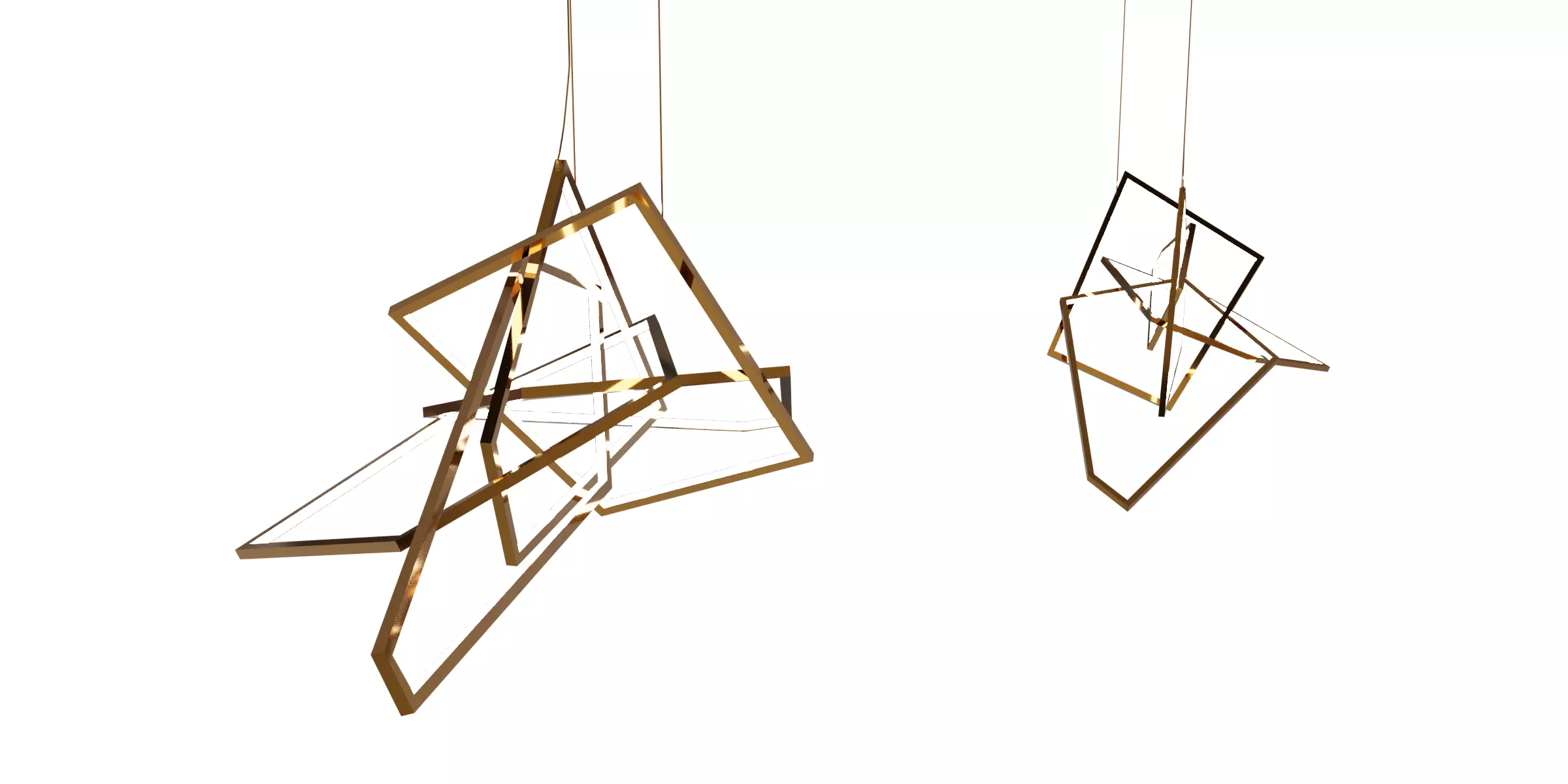 Futuristic Ceiling Light Low-poly 3D model