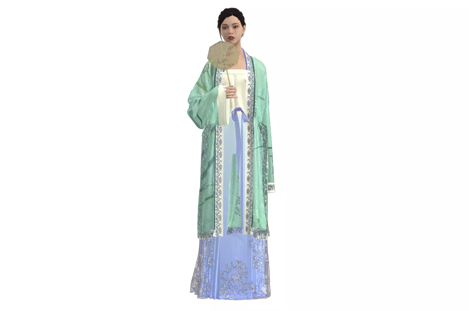Song Tuanhua dark embroidery full rim set Free 3D model