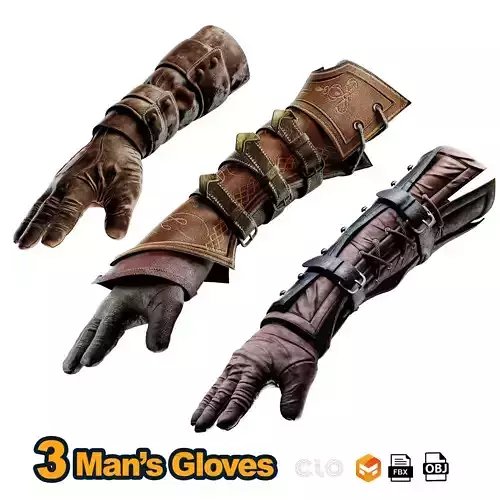 Man Gloves 3D model