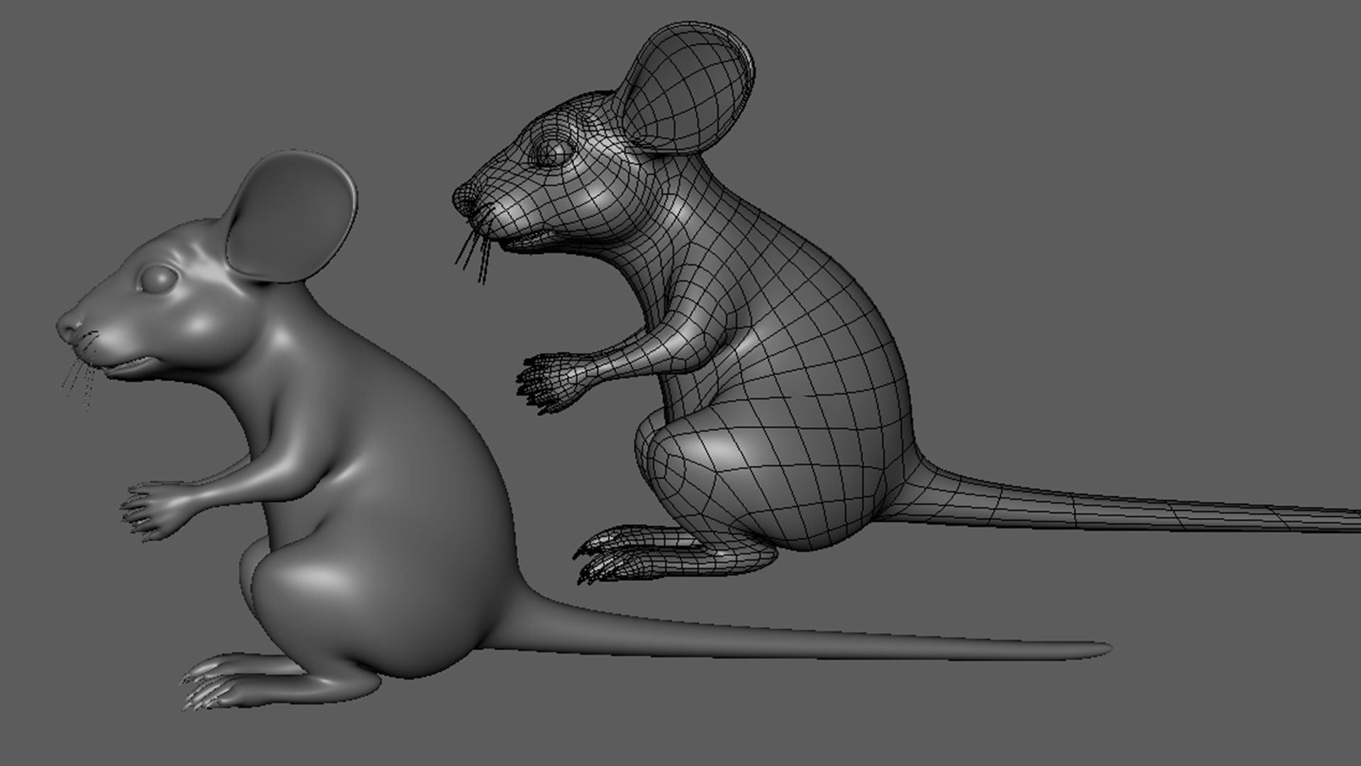 Mouse BaseMesh Low-poly 3D model_2