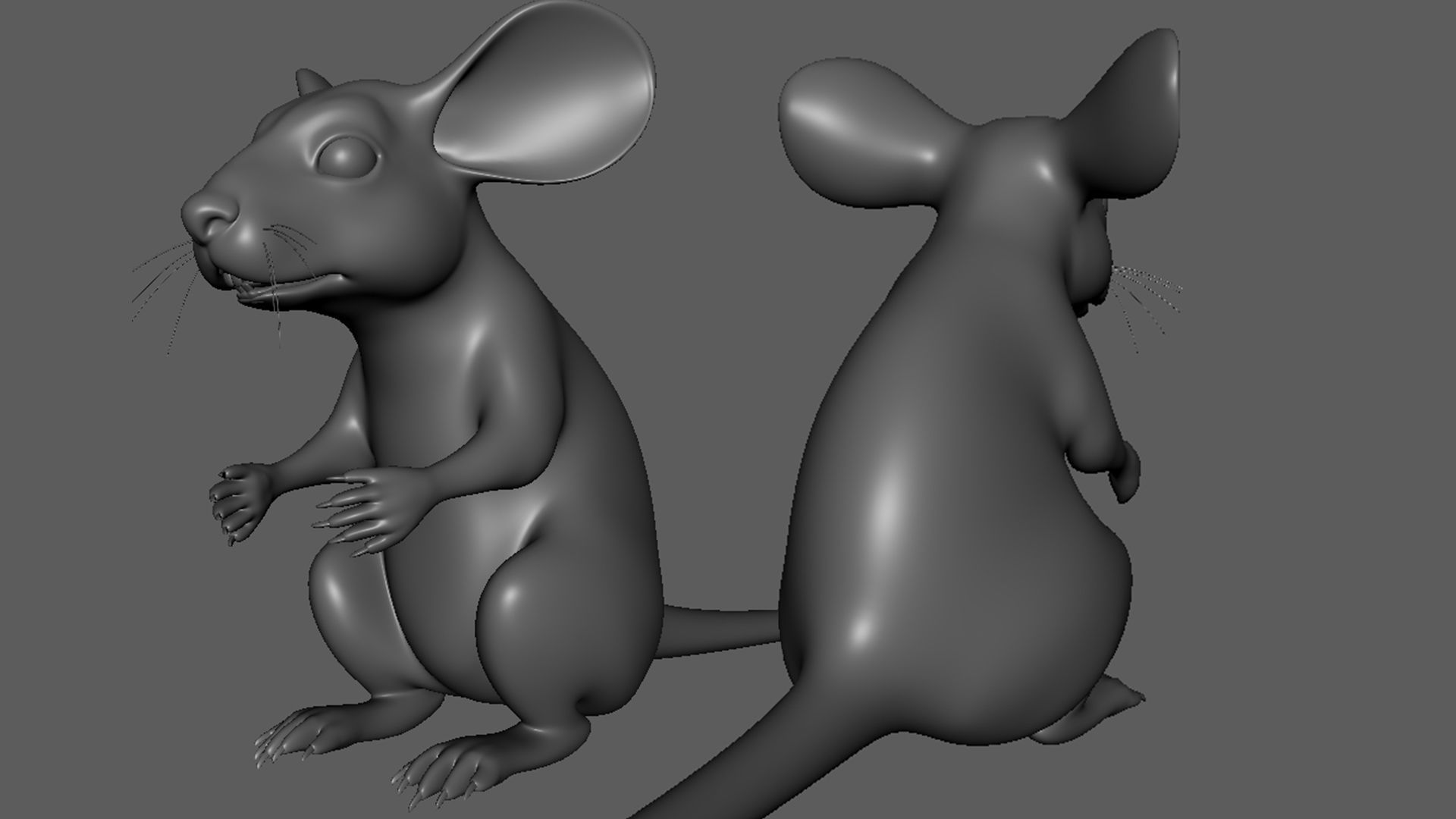 Mouse BaseMesh Low-poly 3D model_1