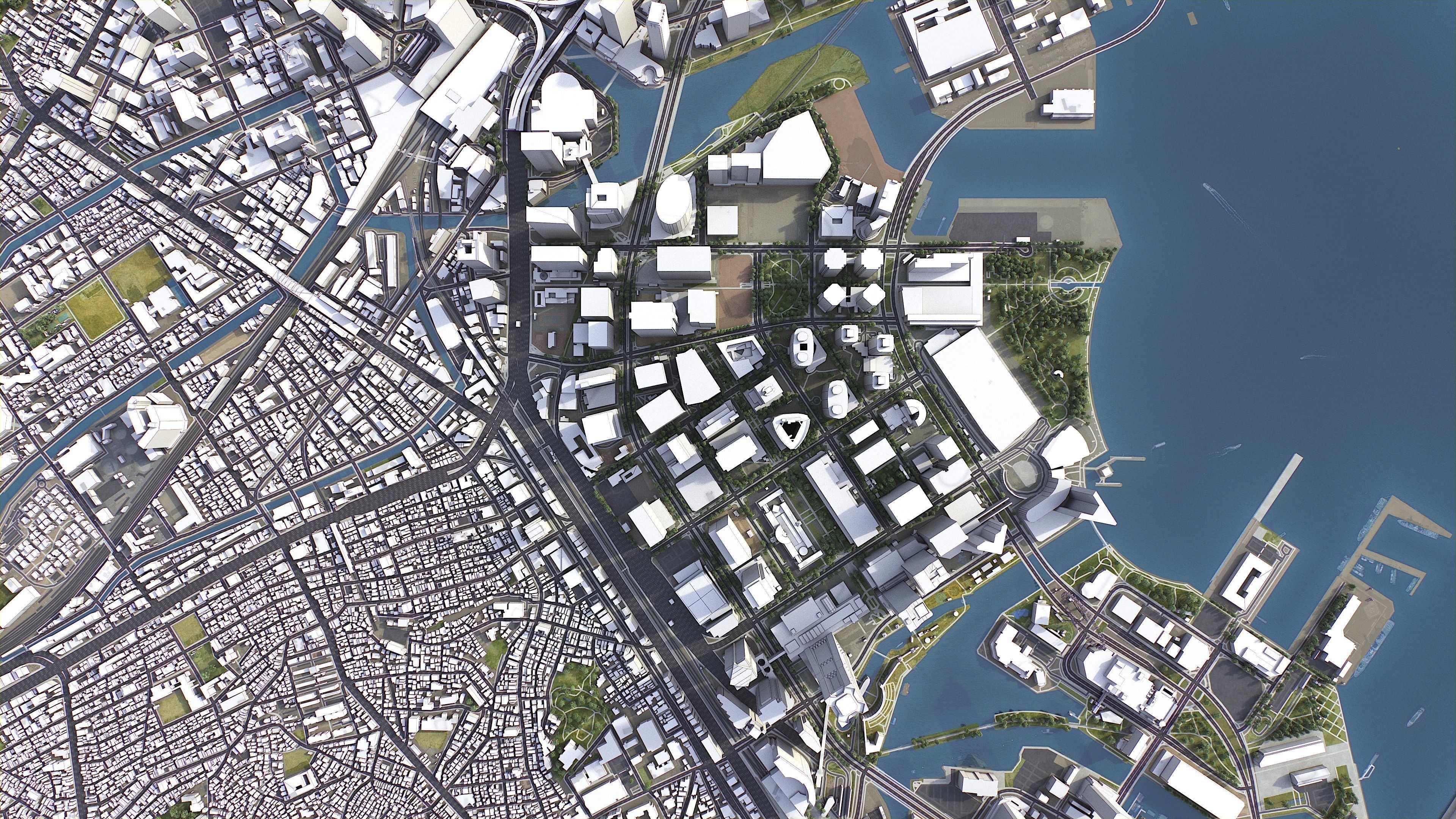 Yokohama - 3D City Model Low-poly 3D model_8