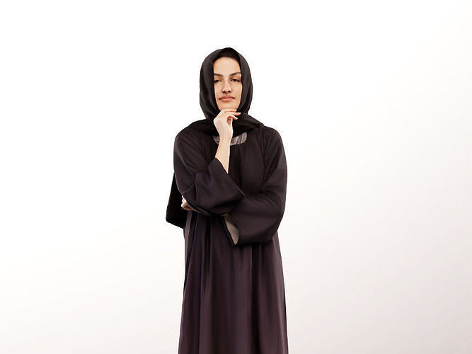 Camila 13029 - Standing Traditional Islamic Woman Low-poly 3D model