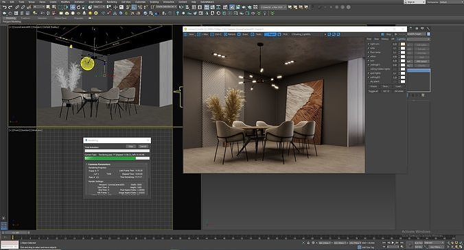 Interior Living Room Scene 16 3D model 7