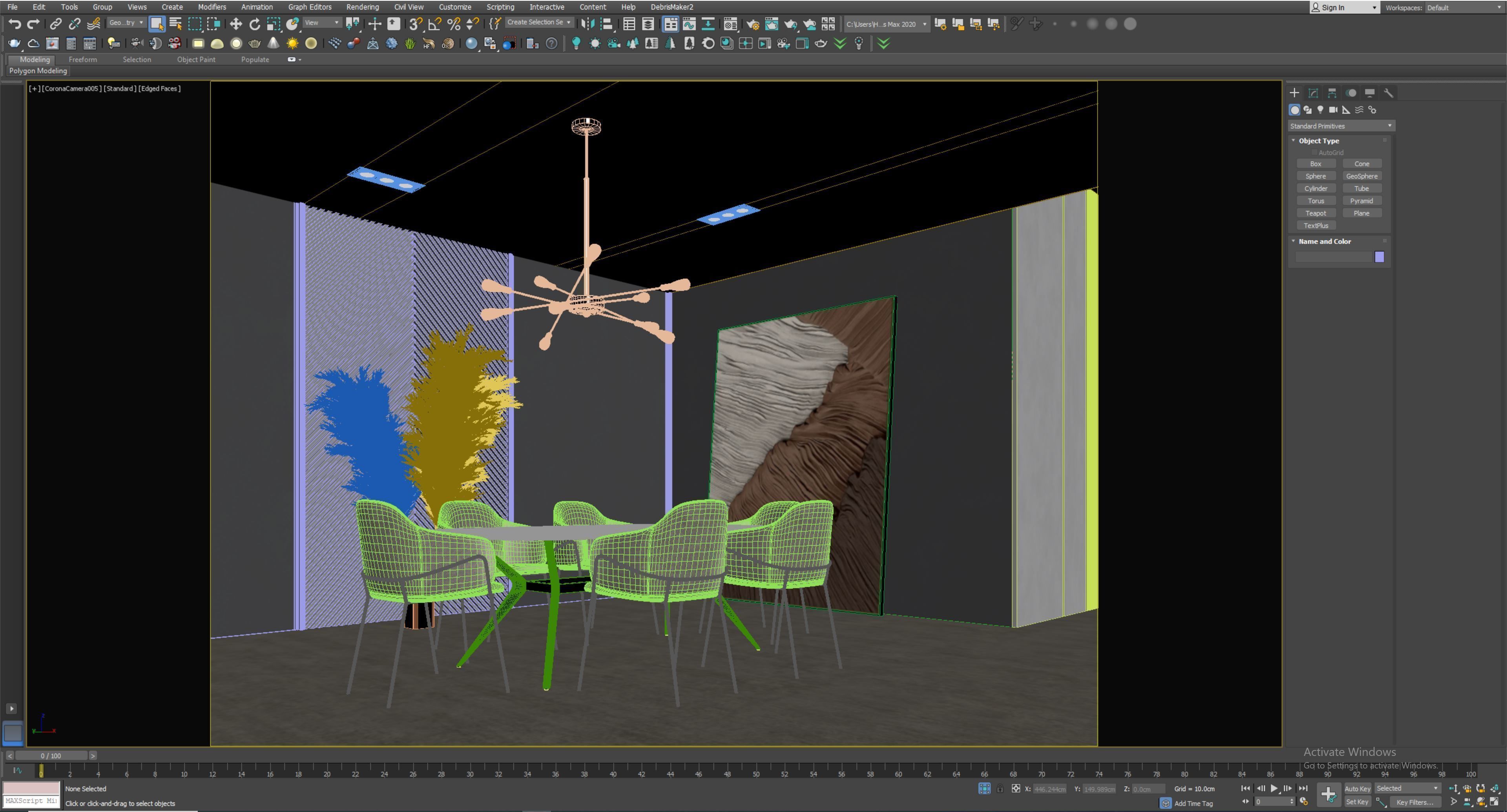 Interior Living Room Scene 16 3D model_9