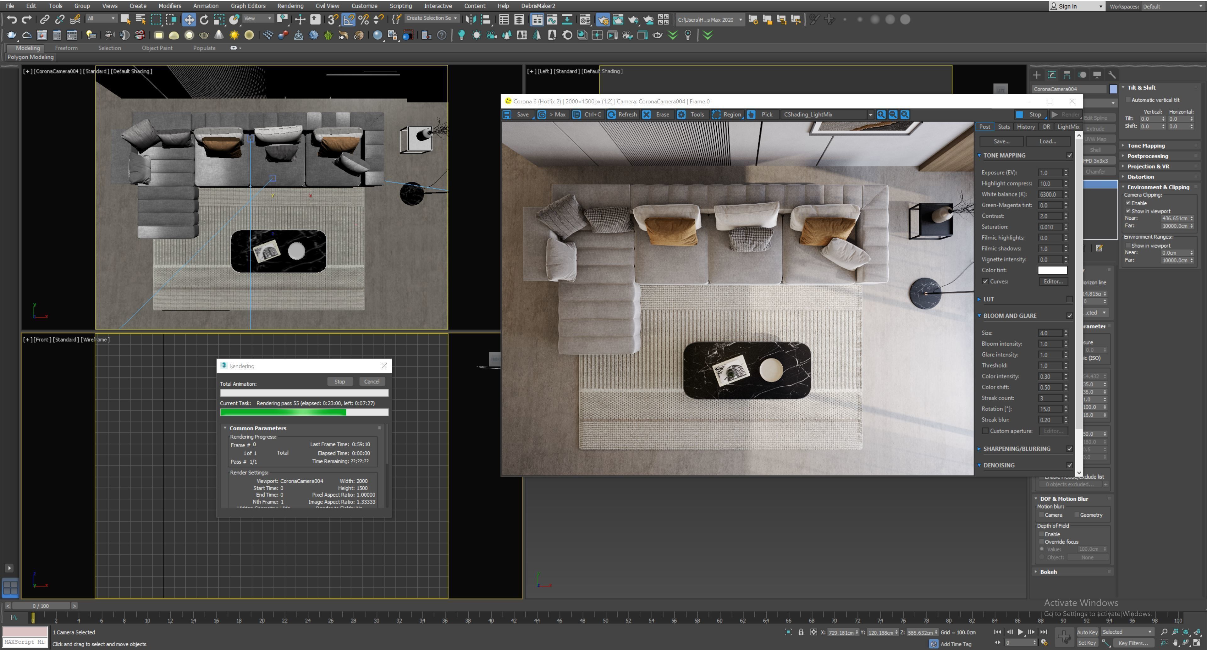 Interior Living Room Scene 16 3D model_5