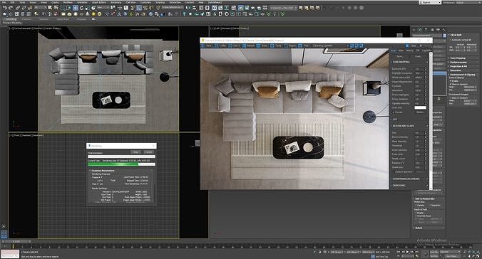 Interior Living Room Scene 16 3D model 6