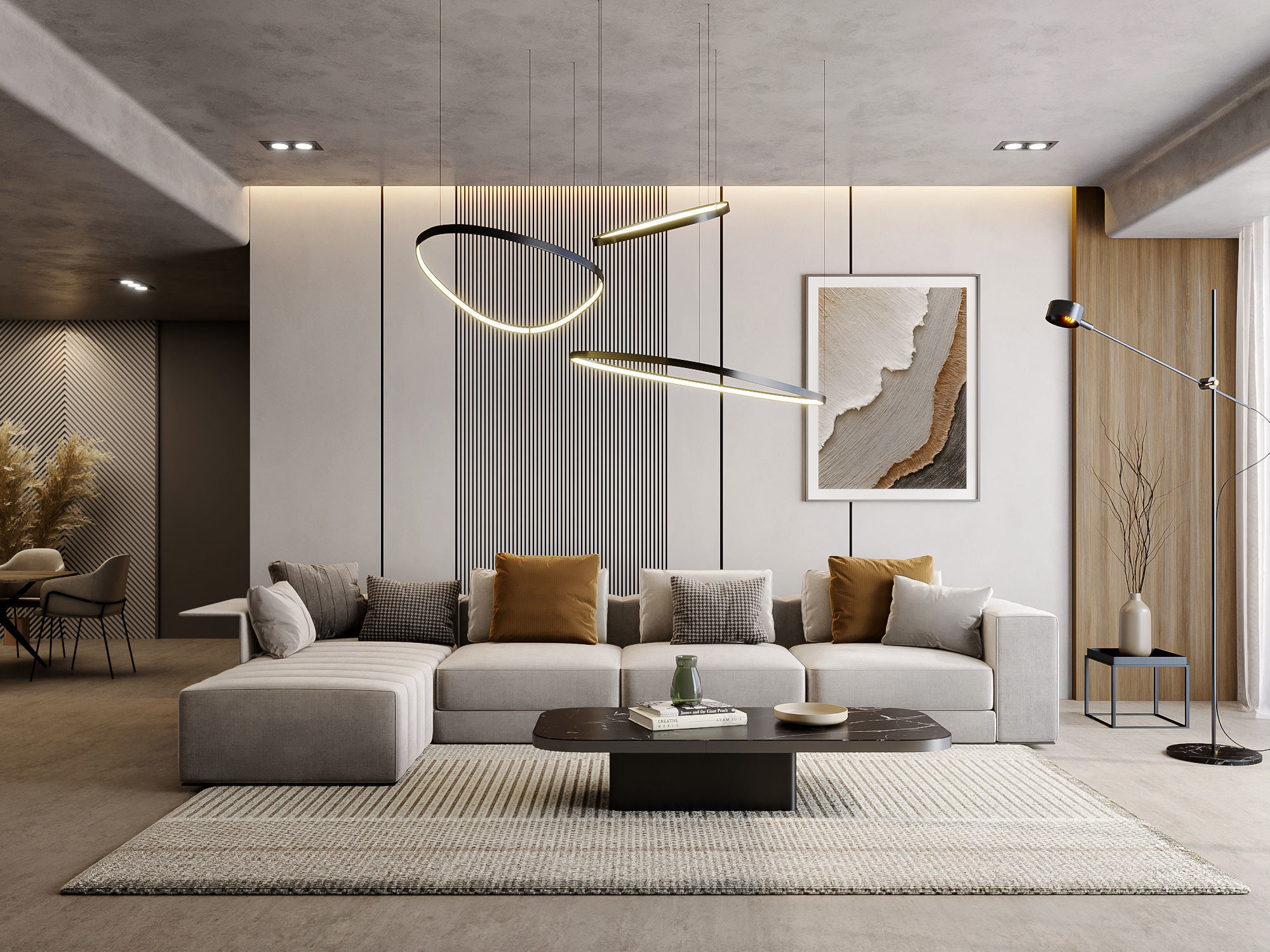 Interior Living Room Scene 16 3D model_0