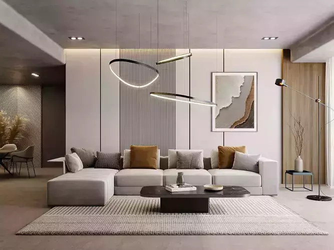 Interior Living Room Scene 16 3D model
