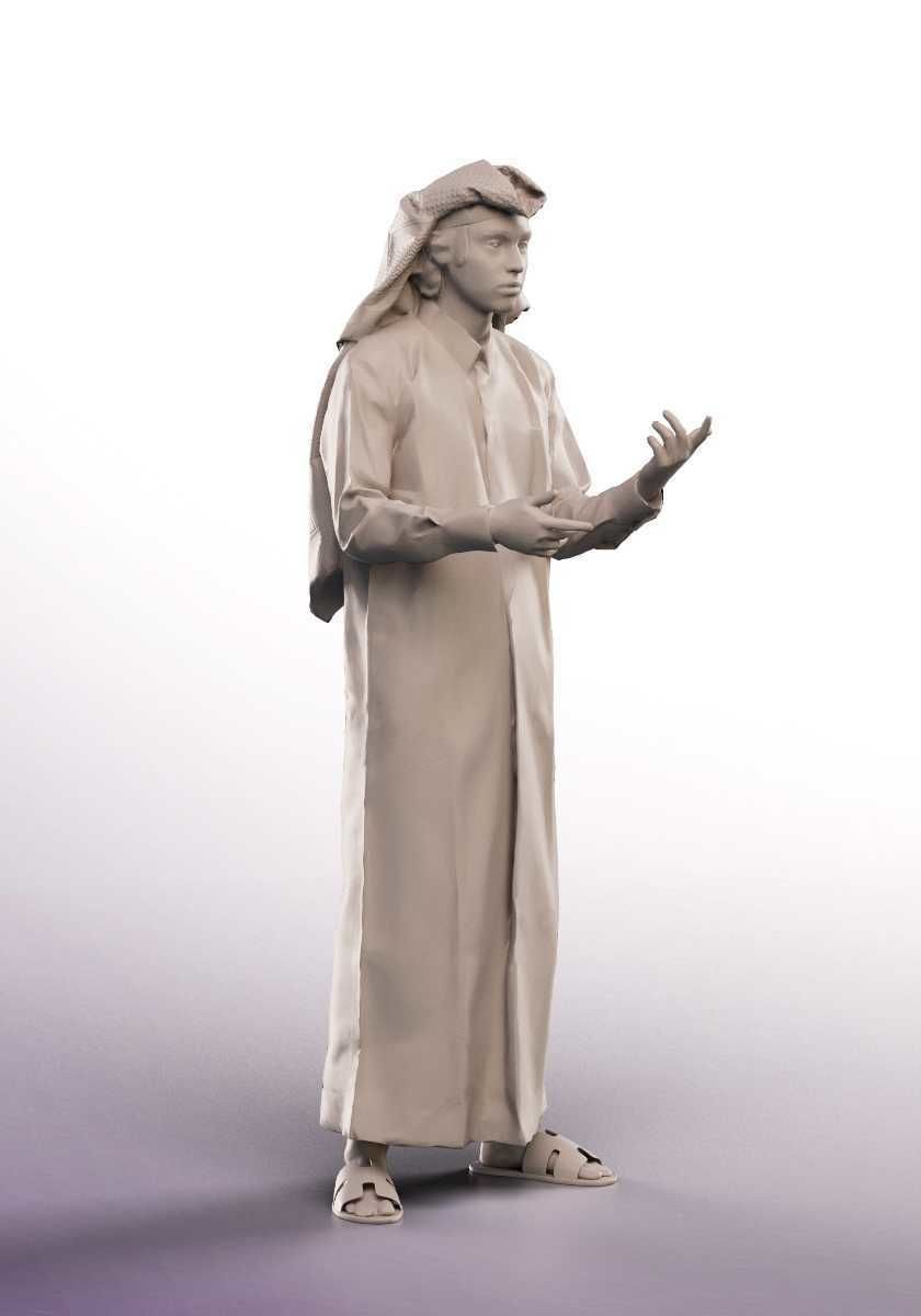 Emilio 12984 - Talking Traditional Arabic Man  Low-poly 3D model_4
