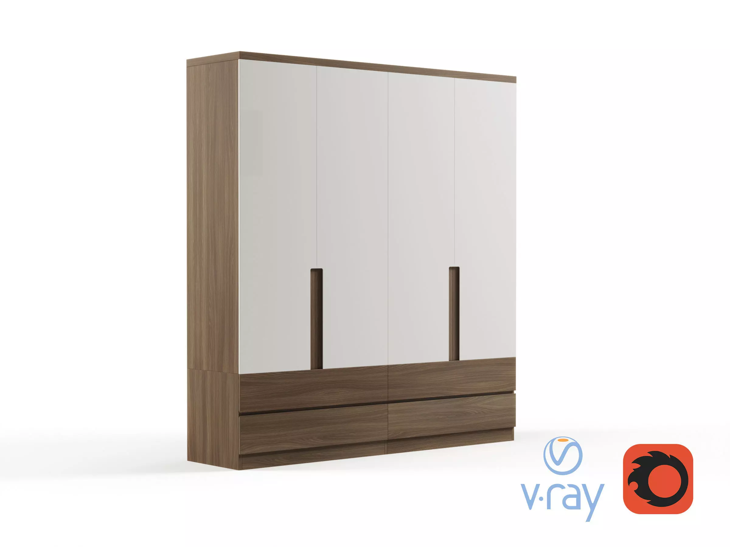 Modern Residential Wardrobe Free 3D model