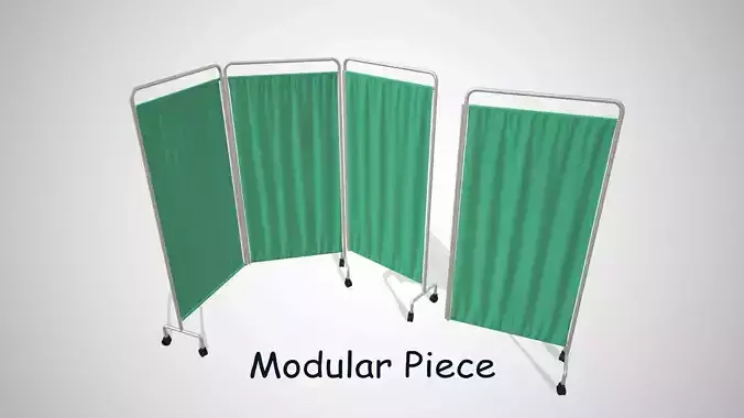 Modular Medical Screen 3d Model