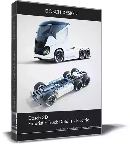 DOSCH 3D - Futuristic Truck Details - Electric 3D model