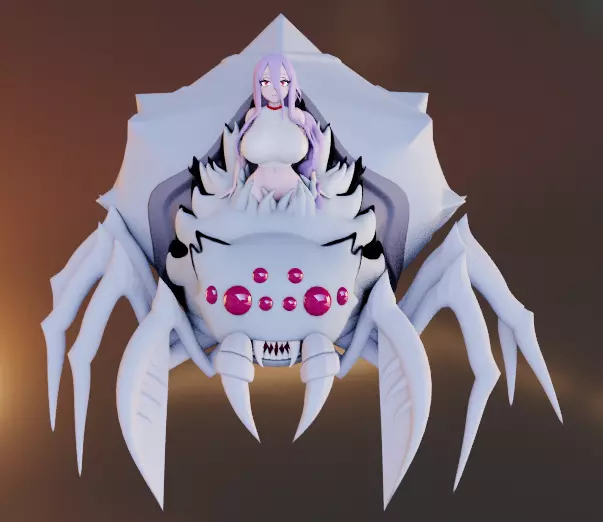 Kumoko Model 3D Anime Kumo Desu ga Nani Ka Low-poly 3D model