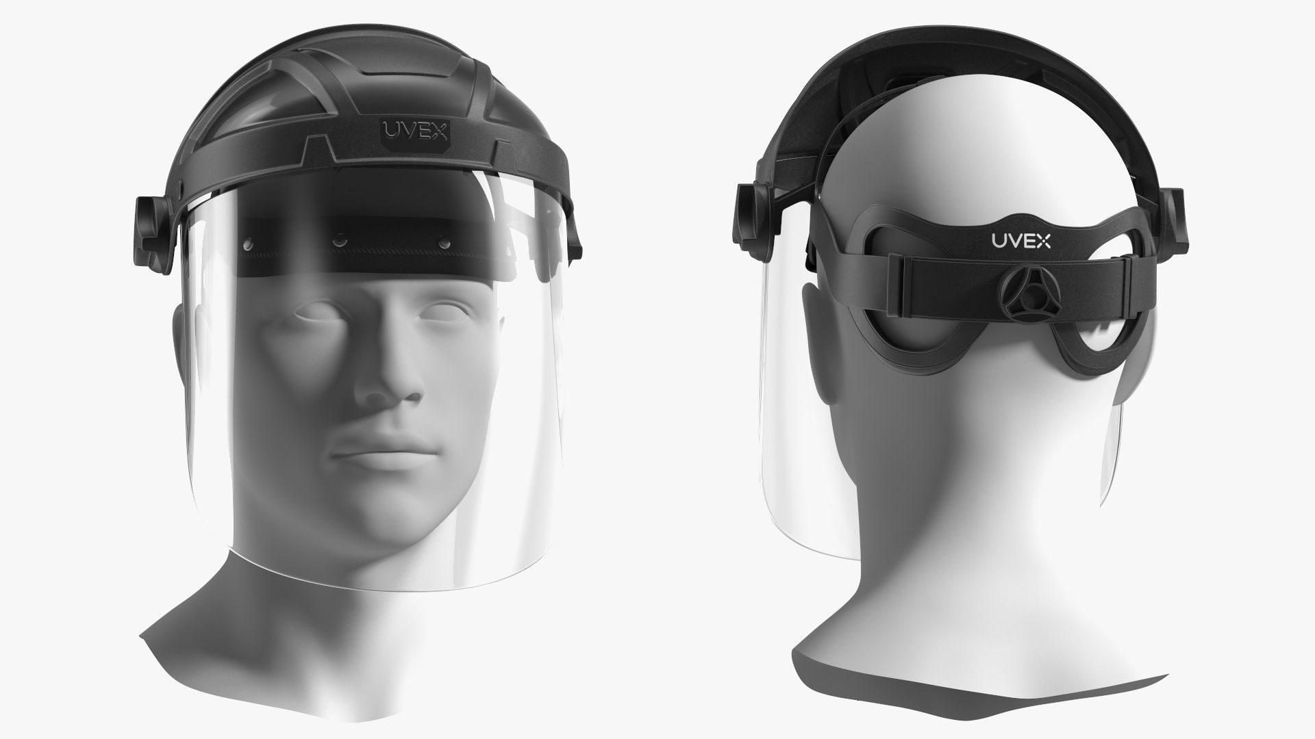 Uvex Turboshield Face Shield Transparent Visor 3D model_16