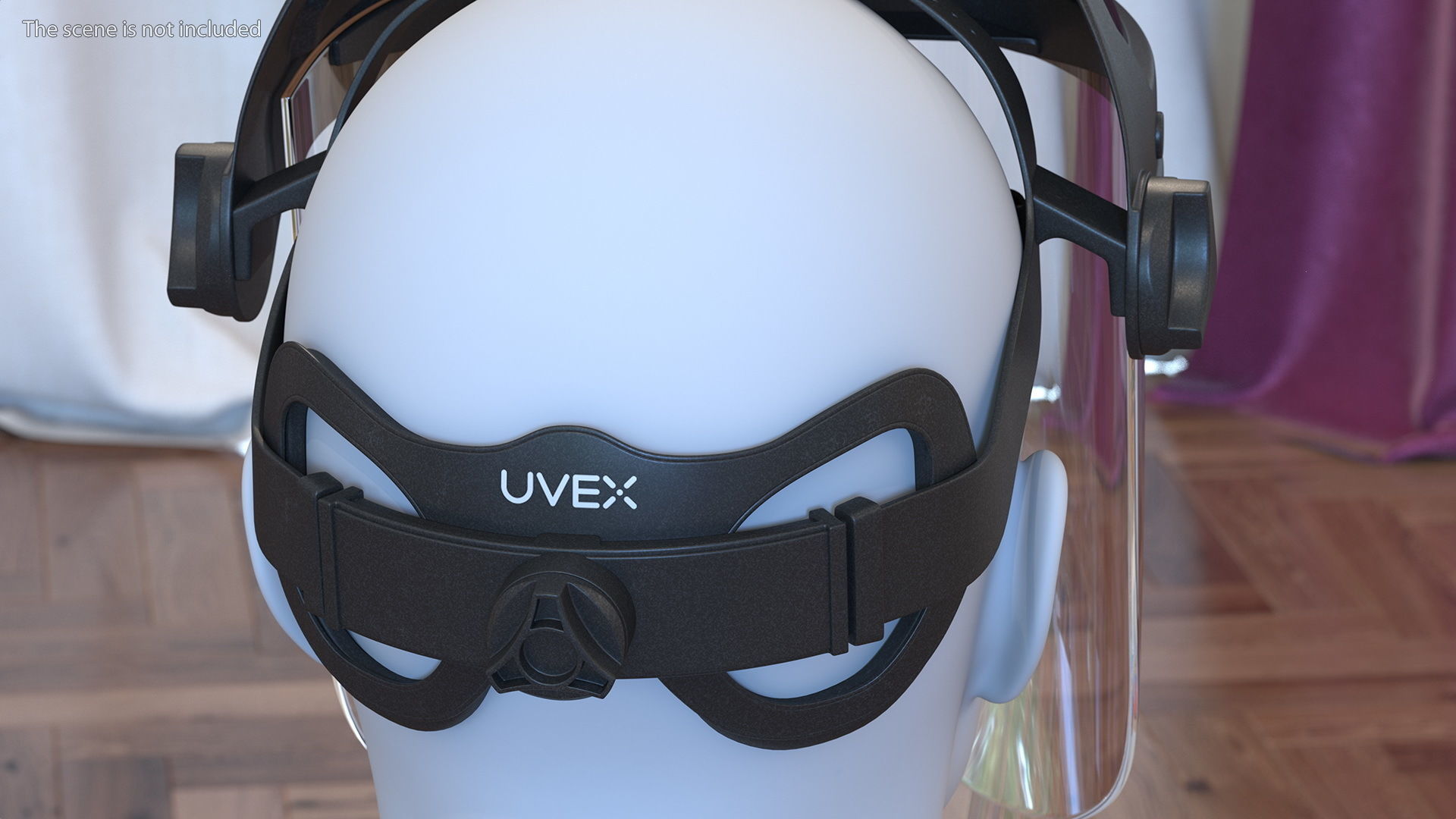 Uvex Turboshield Face Shield Transparent Visor 3D model_14