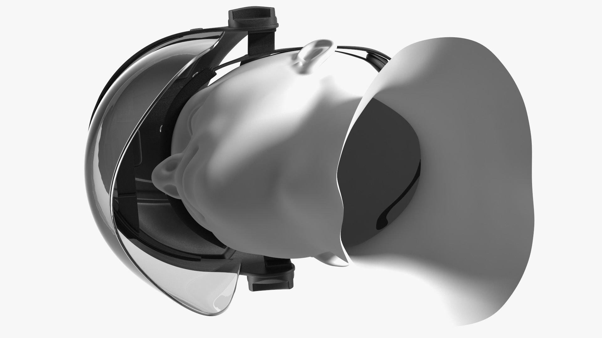 Uvex Turboshield Face Shield Transparent Visor 3D model_40