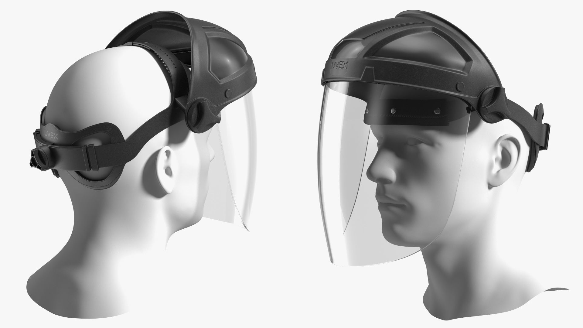 Uvex Turboshield Face Shield Transparent Visor 3D model_37