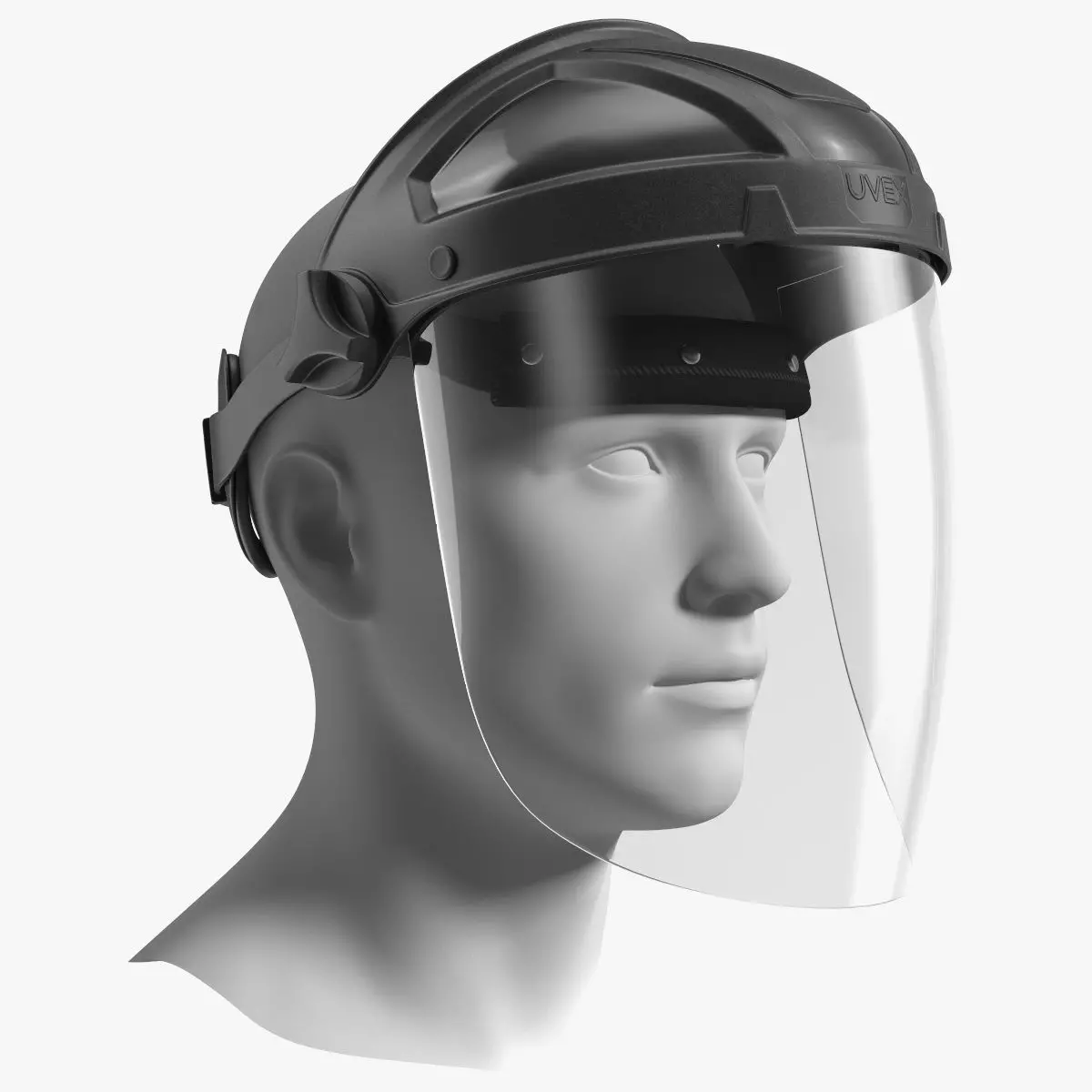 Uvex Turboshield Face Shield Transparent Visor 3D model_0