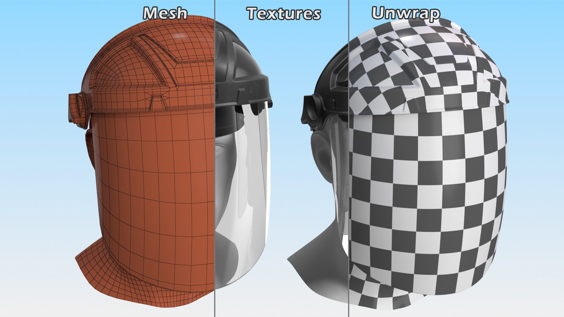 Uvex Turboshield Face Shield Transparent Visor 3D model_19