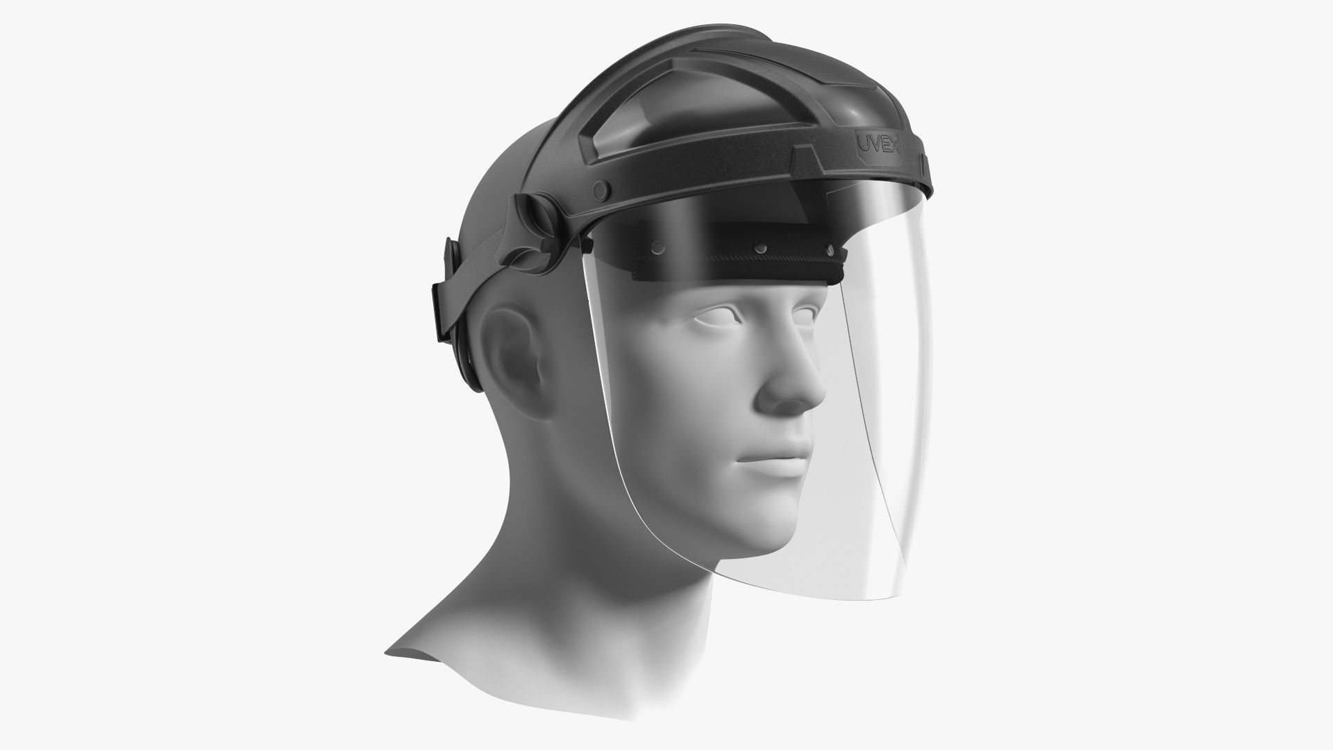 Uvex Turboshield Face Shield Transparent Visor 3D model_31