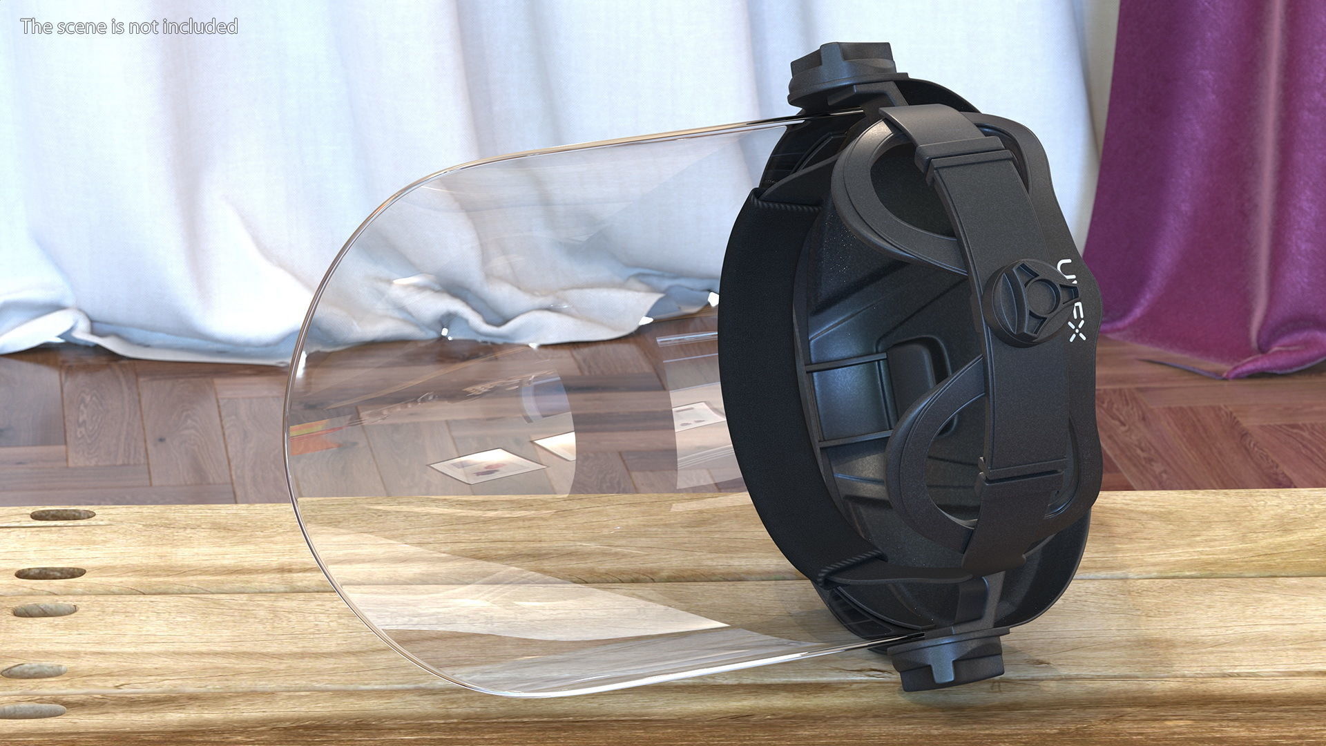 Uvex Turboshield Face Shield Transparent Visor 3D model_35