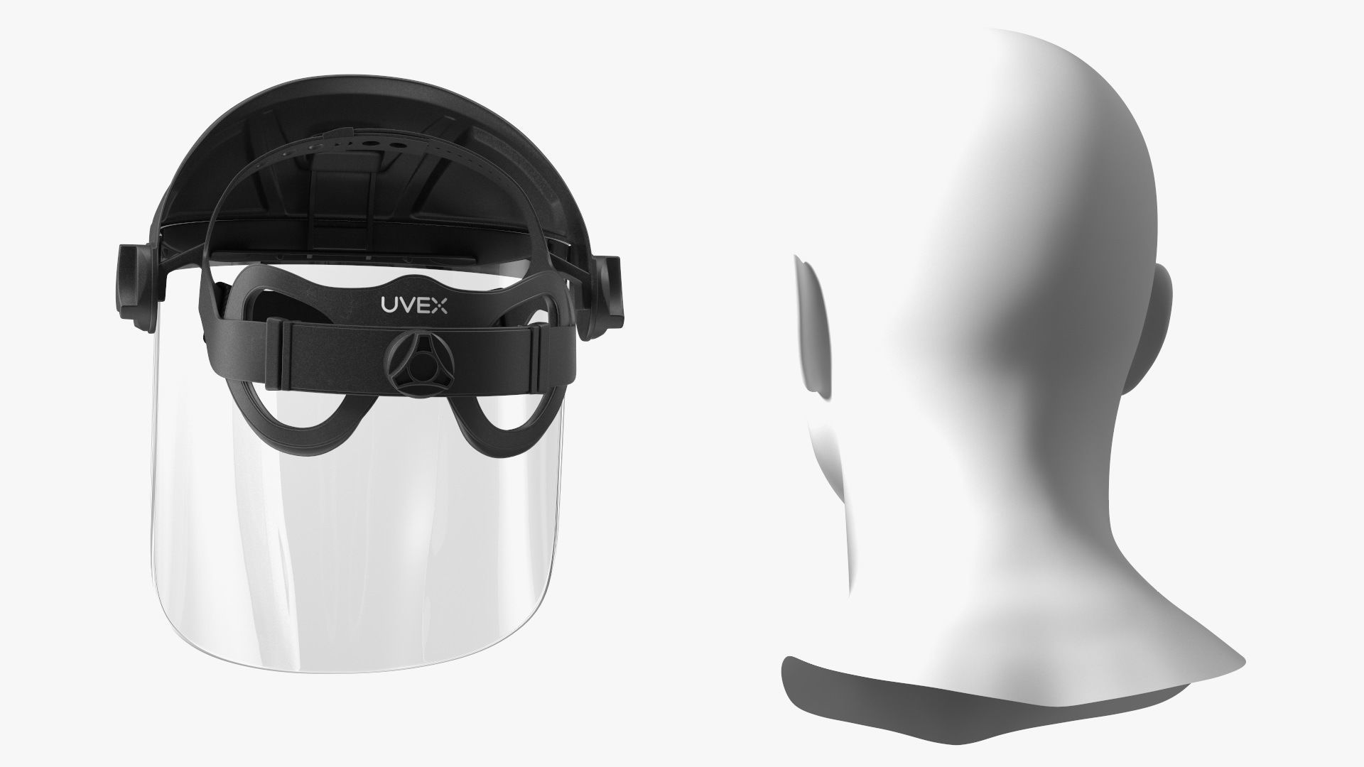 Uvex Turboshield Face Shield Transparent Visor 3D model_30