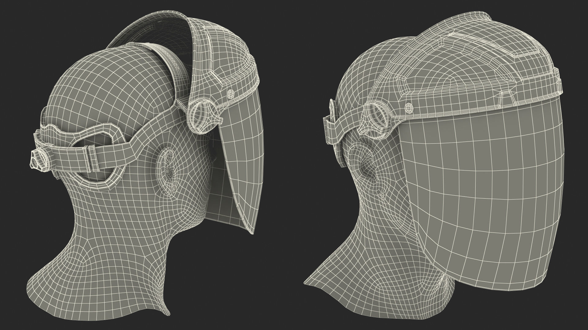 Uvex Turboshield Face Shield Transparent Visor 3D model_17